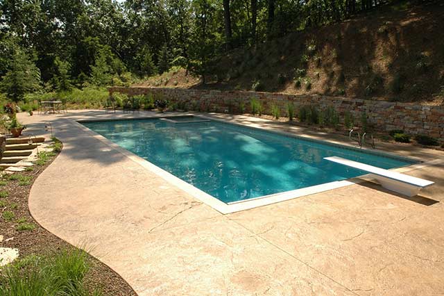 Custom concrete pool and spa