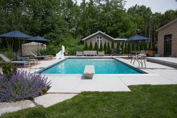Custom shotcrete pool in East Grand Rapids, MI